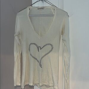 CITIZENS OF HUMANITY  heart Long Sleeve Top size medium